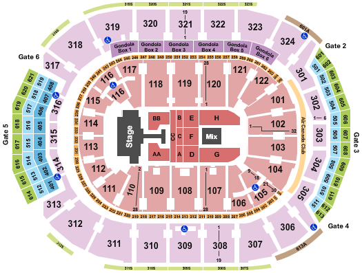 seating chart for Scotiabank Arena - Depeche Mode 2 - eventticketscenter.com